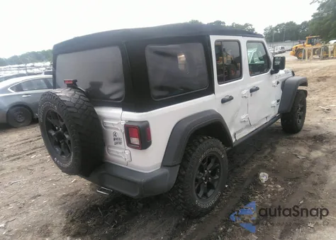 2021 Jeep Wrangler Unlimited Willys 4X4 z USA, uszkodzony, nr VIN 1C4HJXDG8MW597448